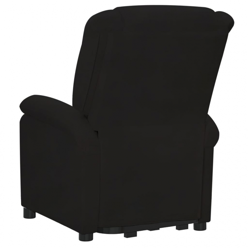 Massagesessel mit Aufstehhilfe Schwarz Samt
