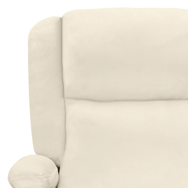 Massagesessel mit Aufstehhilfe Creme Samt