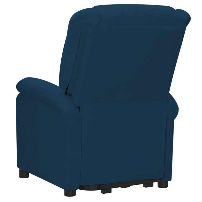 Massagesessel mit Aufstehhilfe Blau Samt