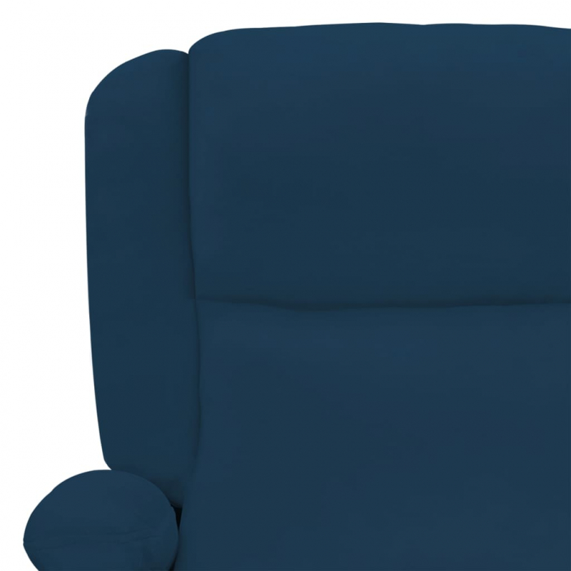 Massagesessel mit Aufstehhilfe Blau Samt