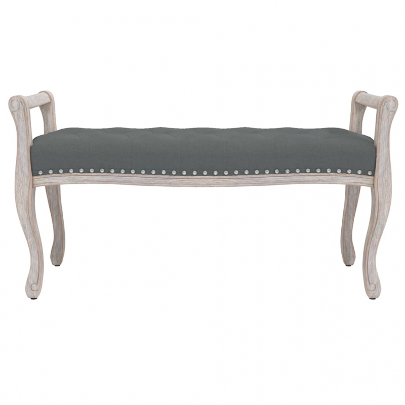Sitzbank Dunkelgrau 110x45x60 cm Stoff
