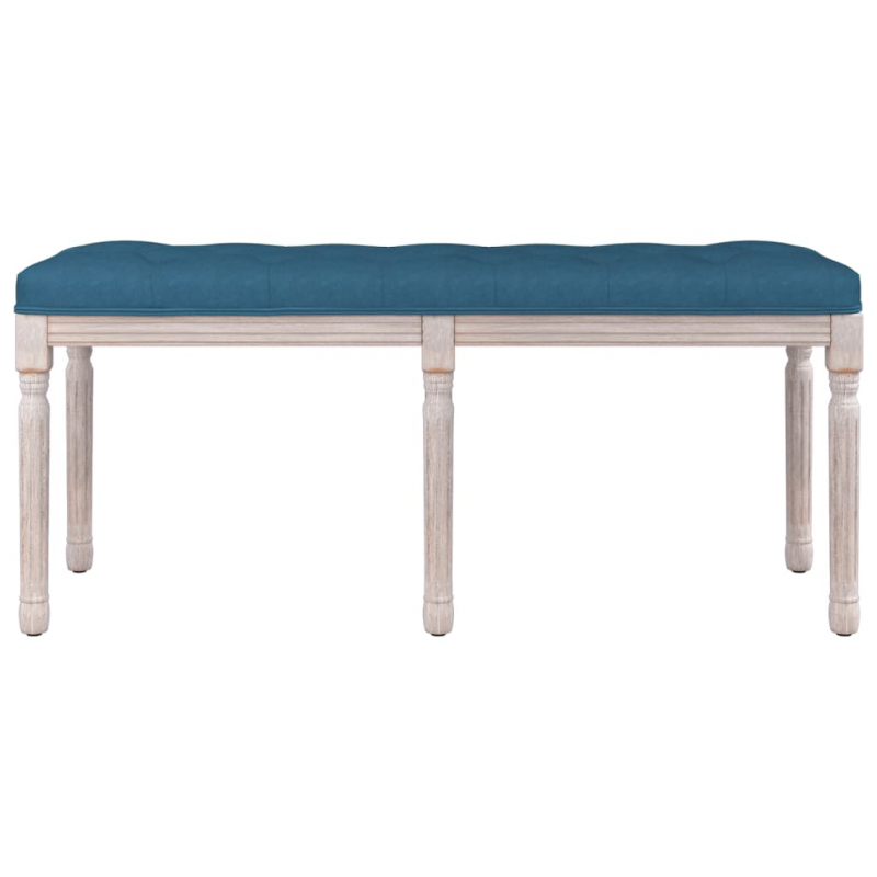 Sitzbank Blau 110x40x49 cm Samt