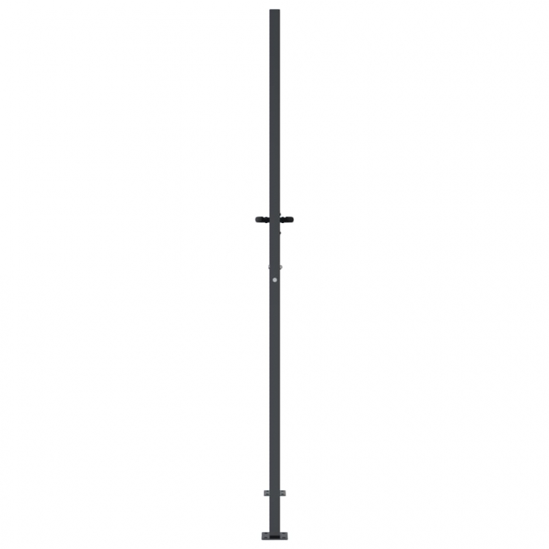 Gartentor Anthrazit 105x180 cm Stahl Gras-Design