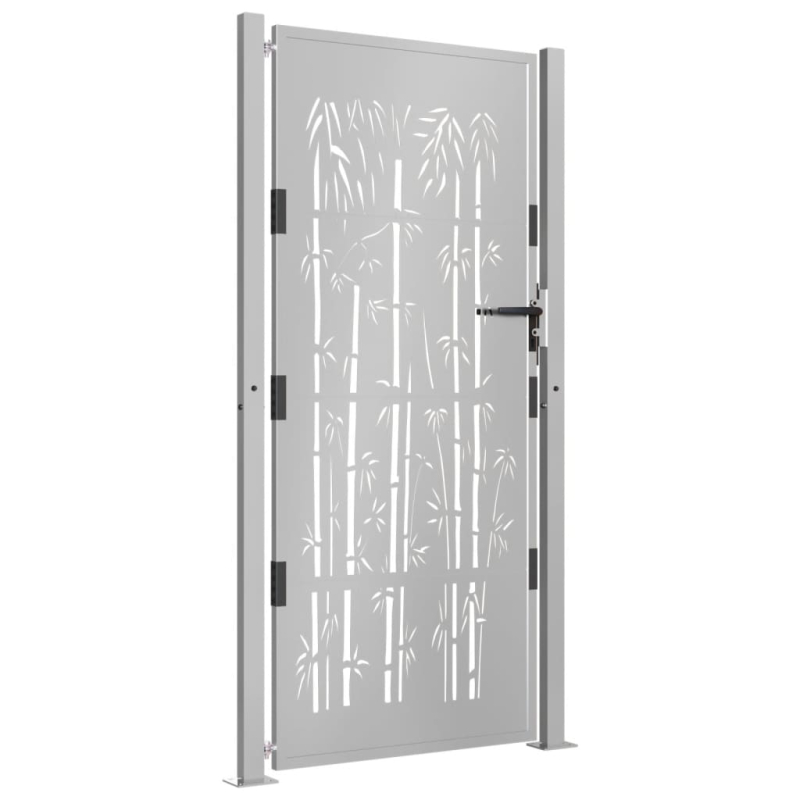 Gartentor 105x180 cm Cortenstahl Bambus-Design