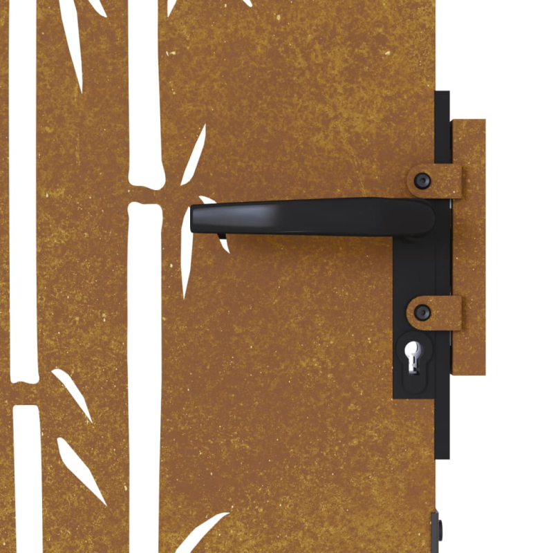 Gartentor 85x200 cm Cortenstahl Bambus-Design