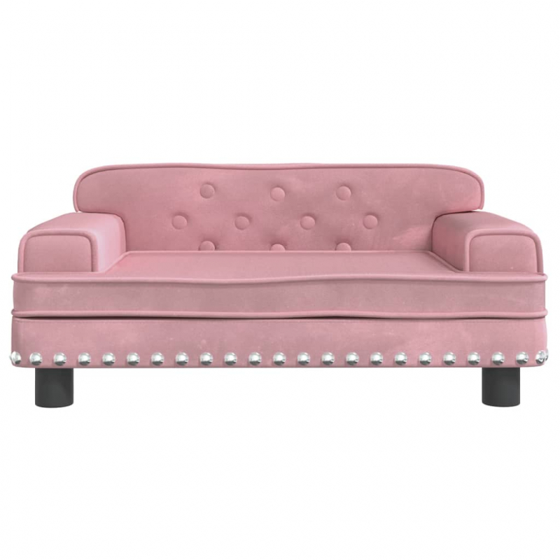 Hundebett Rosa 70x45x30 cm Samt