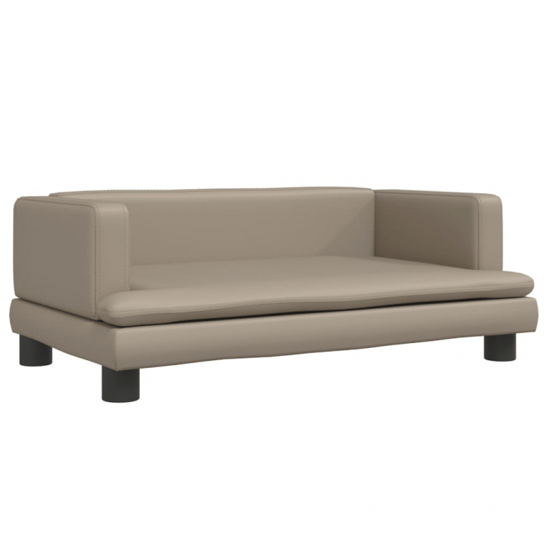Hundebett Cappuccino-Braun 80x45x30 cm Kunstleder