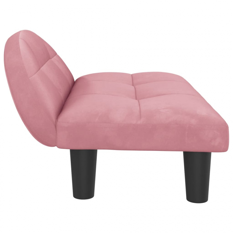 Hundebett Rosa 70x52x30 cm Samt