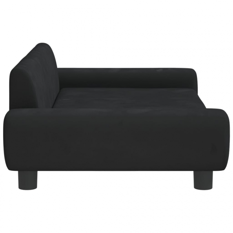 Hundebett Schwarz 100x54x33 cm Samt