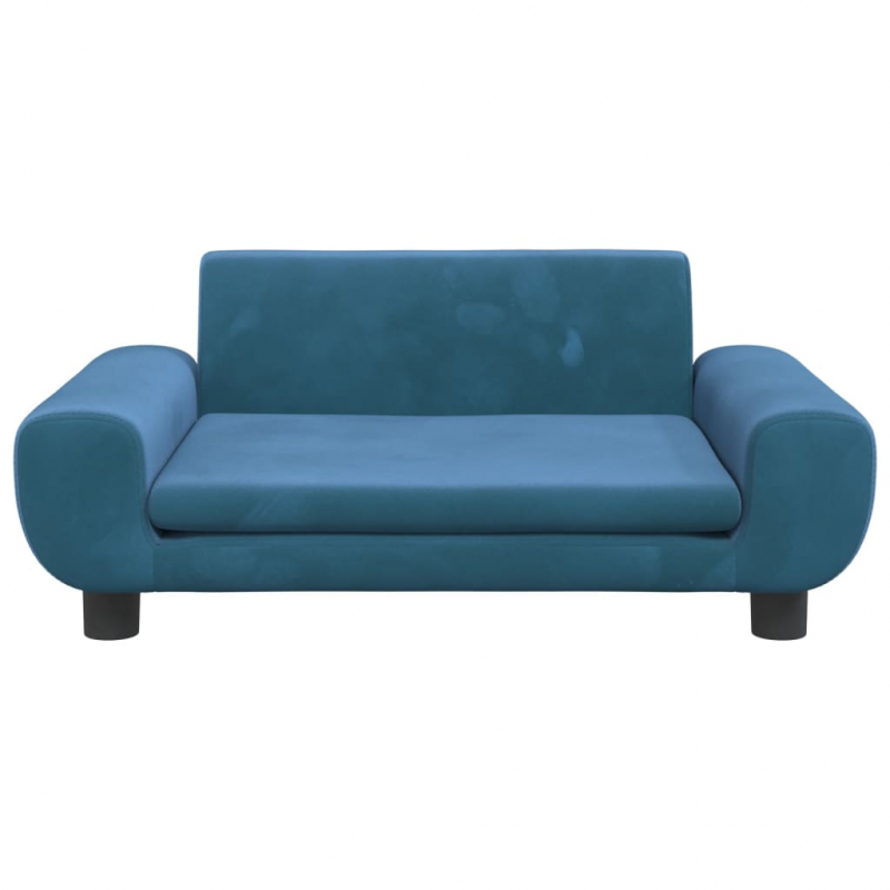 Hundebett Blau 70x45x33 cm Samt