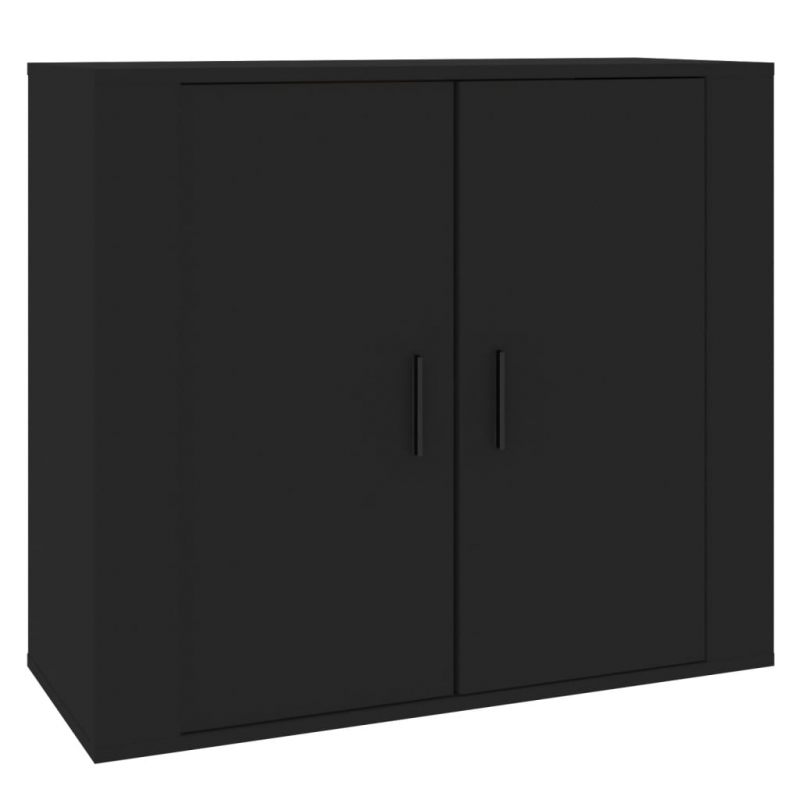 Sideboard Schwarz 80x33x70 cm Holzwerkstoff