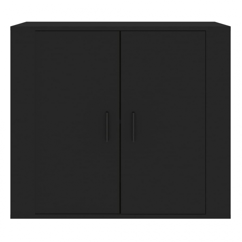 Sideboard Schwarz 80x33x70 cm Holzwerkstoff