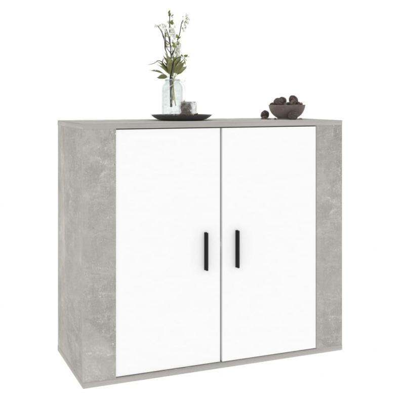 Sideboard Betongrau 80x33x70 cm Holzwerkstoff