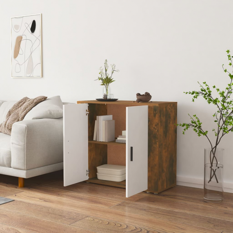 Sideboard Räuchereiche 80x33x70 cm Holzwerkstoff