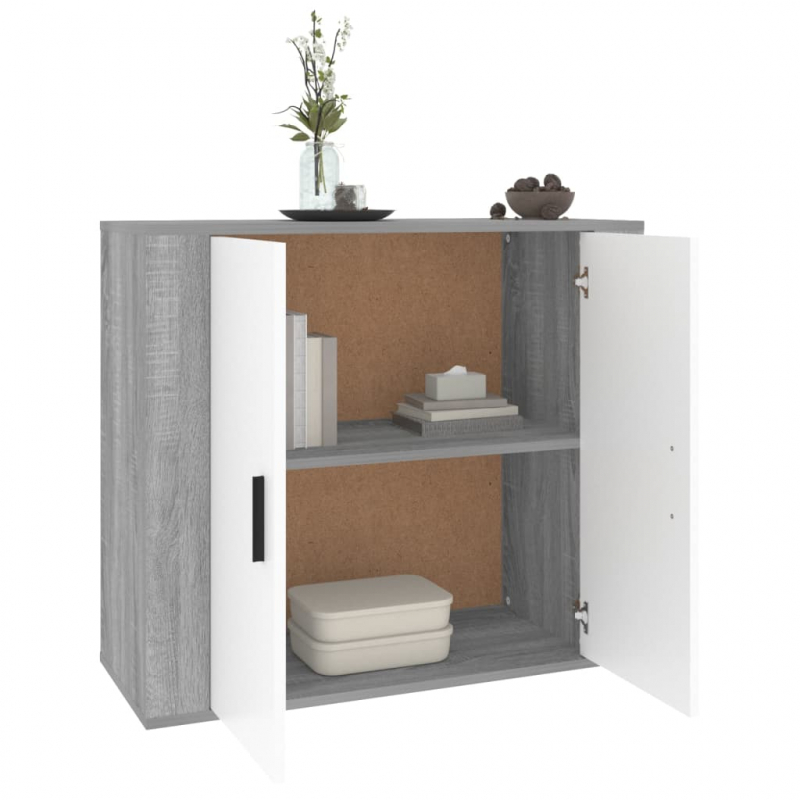 Sideboard Grau Sonoma 80x33x70 cm Holzwerkstoff