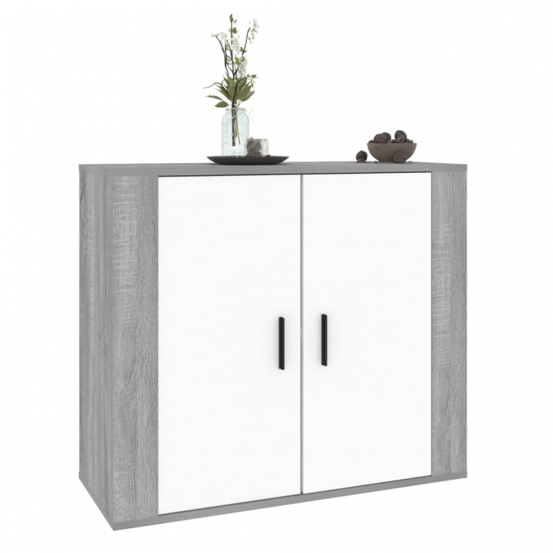 Sideboard Grau Sonoma 80x33x70 cm Holzwerkstoff