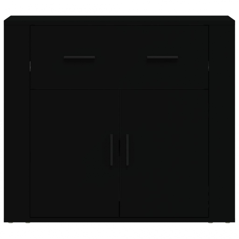 Sideboard Schwarz 80x33x70 cm Holzwerkstoff