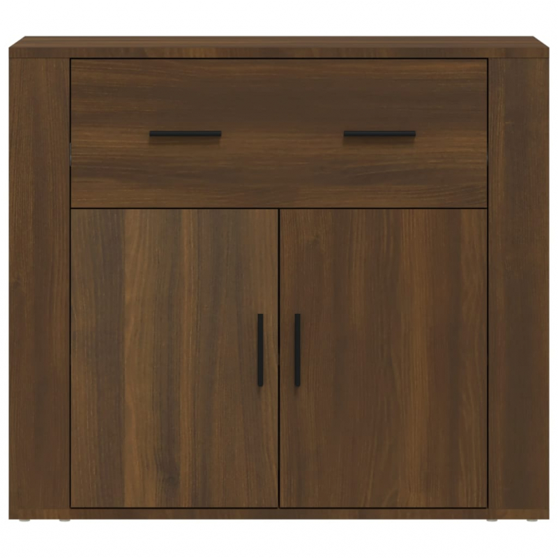 Sideboard Braun Eichen-Optik 80x33x70 cm Holzwerkstoff