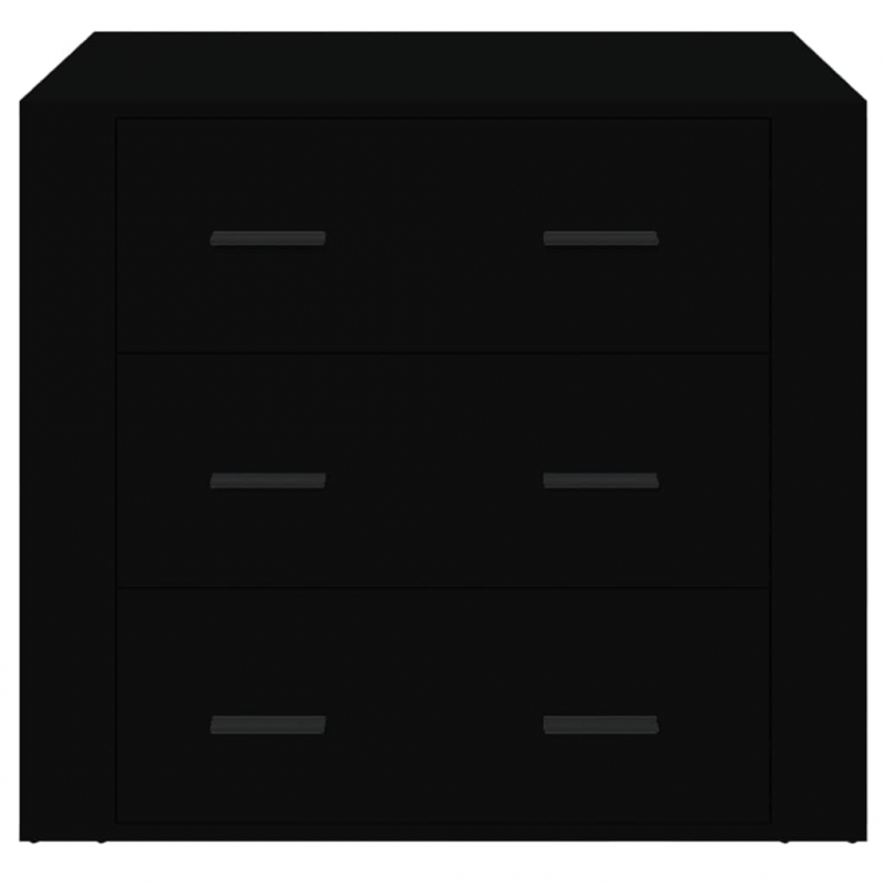 Sideboard Schwarz 80x33x70 cm Holzwerkstoff