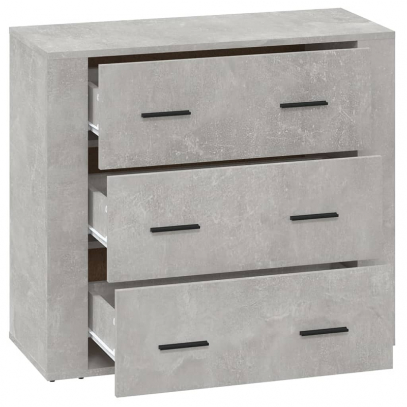 Sideboard Betongrau 80x33x70 cm Holzwerkstoff