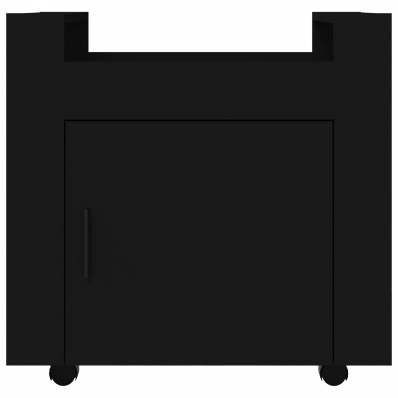 Bürowagen Schwarz 60x45x60 cm Holzwerkstoff