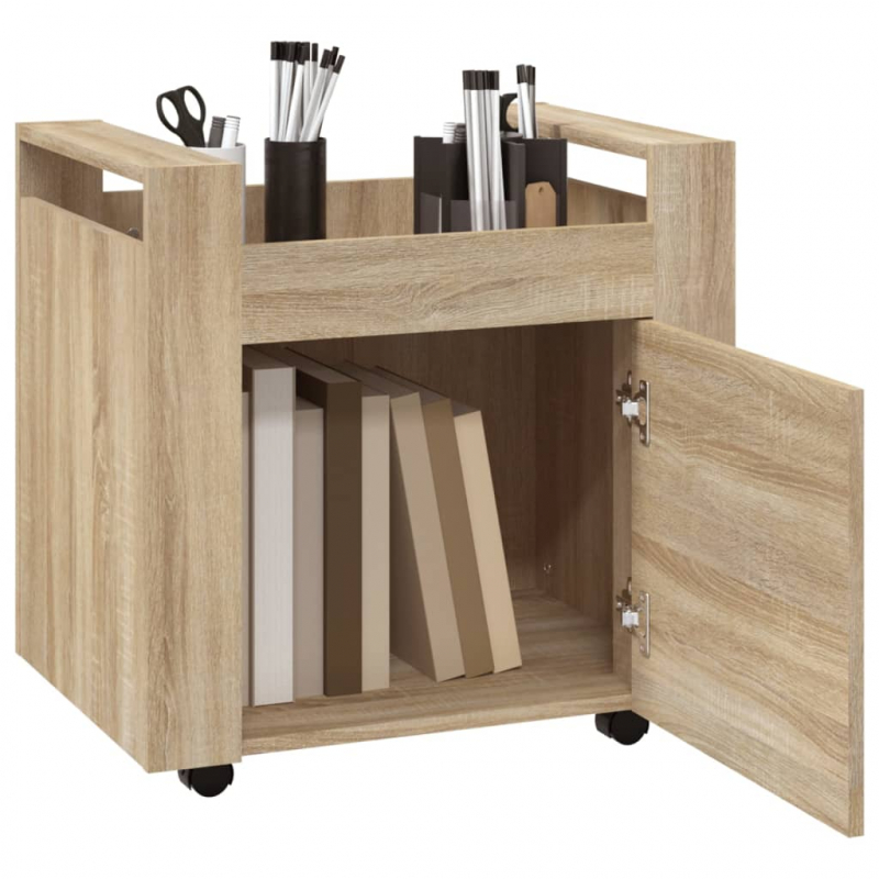 Bürowagen Sonoma-Eiche 60x45x60 cm Holzwerkstoff