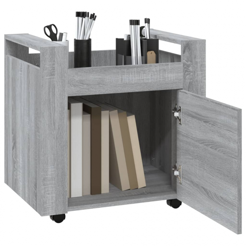 Bürowagen Grau Sonoma 60x45x60 cm Holzwerkstoff