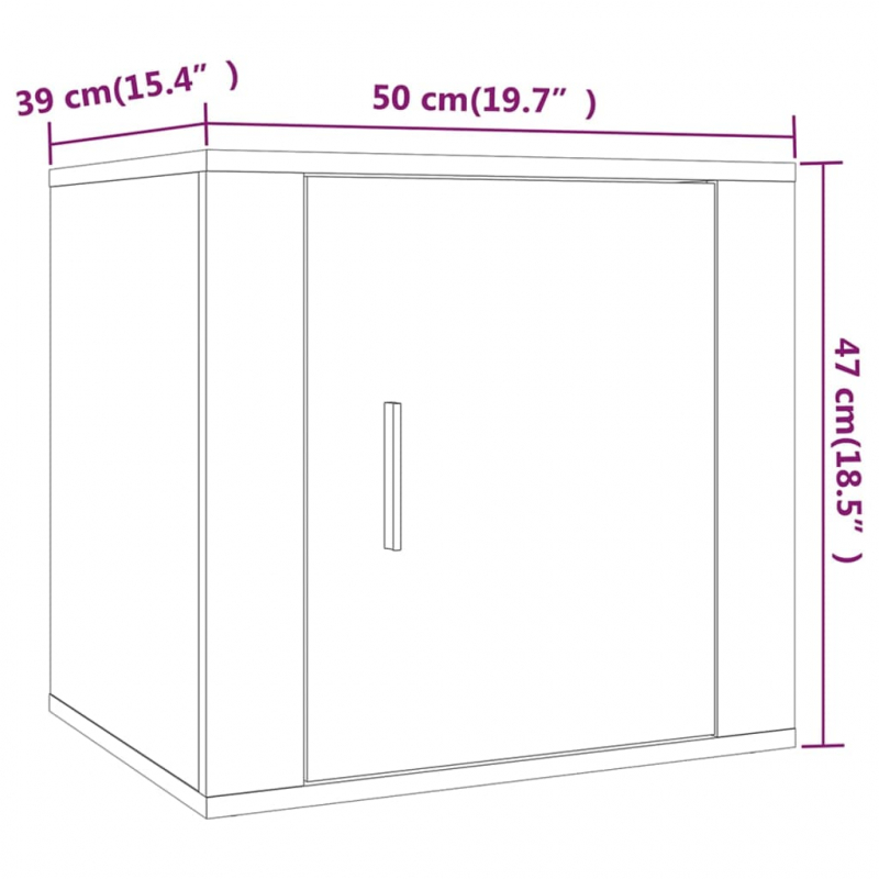 Nachttisch Grau Sonoma 50x39x47 cm