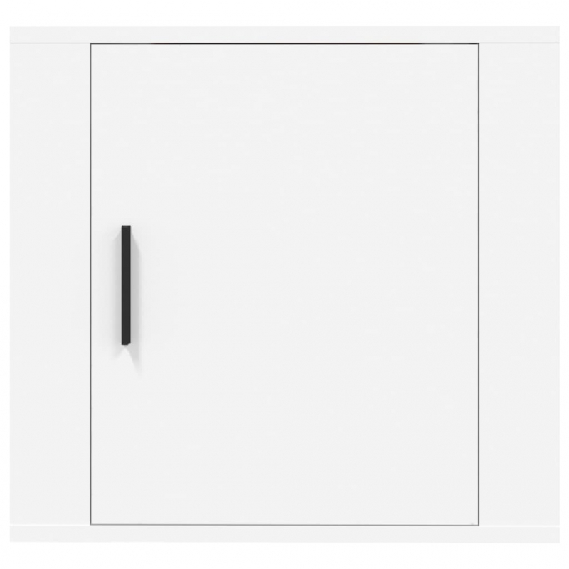Wand-Nachttische 2 Stk. Weiß 50x30x47 cm
