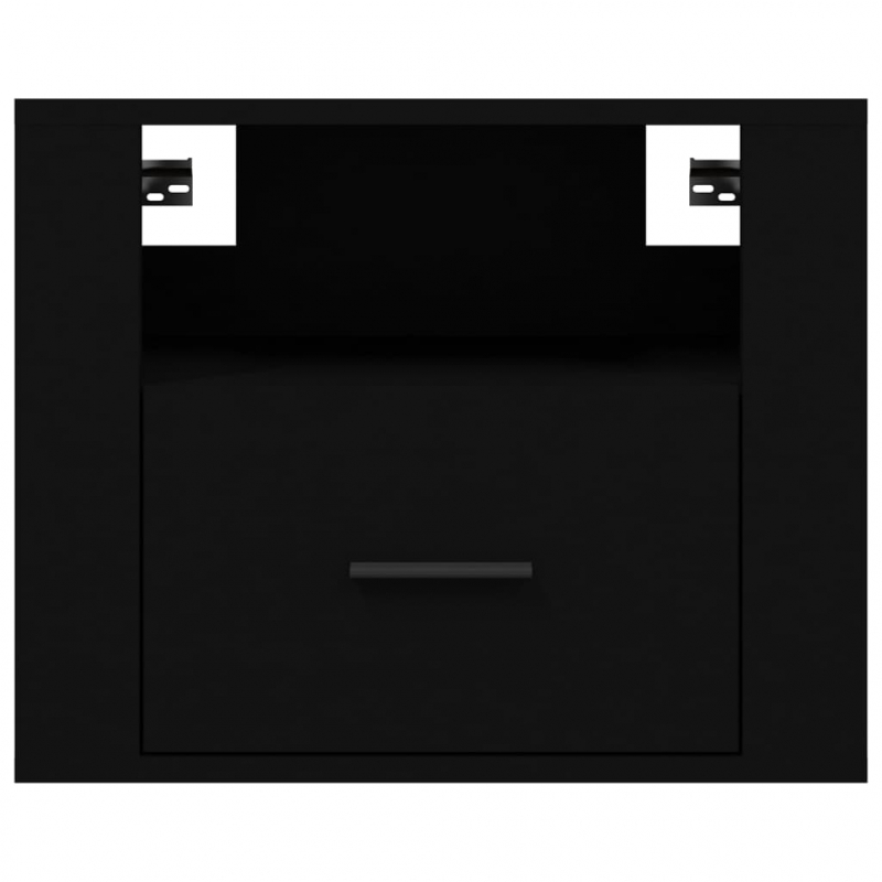 Wand-Nachttische 2 Stk. Schwarz 50x36x40 cm