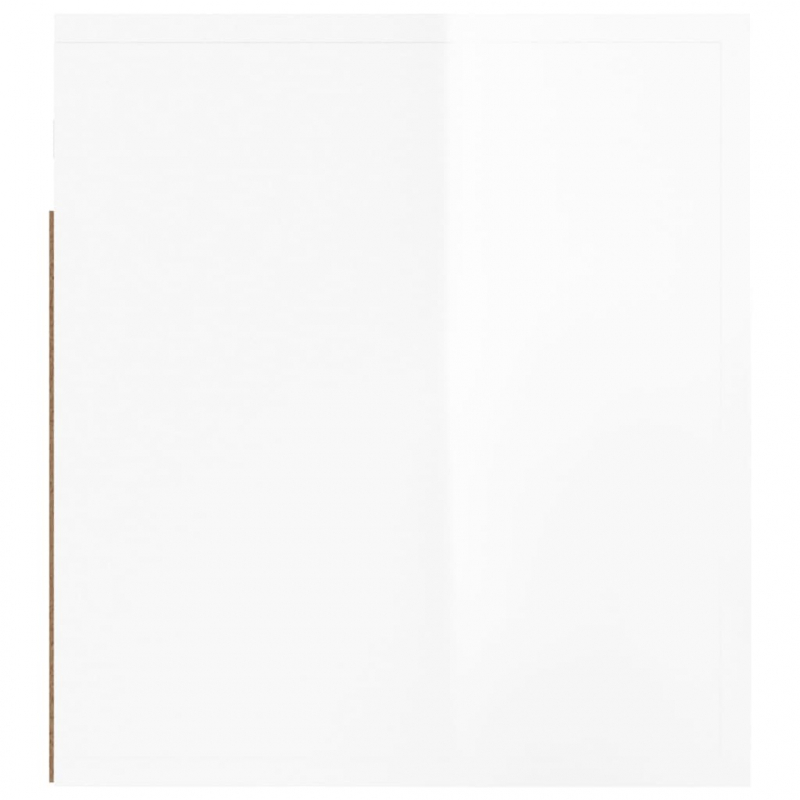 Wand-Nachttische 2 Stk. Hochglanz-Weiß 50x36x40 cm