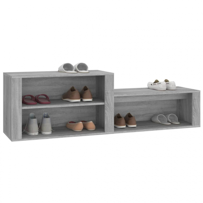 Schuhschrank Grau Sonoma 150x35x45 cm Holzwerkstoff