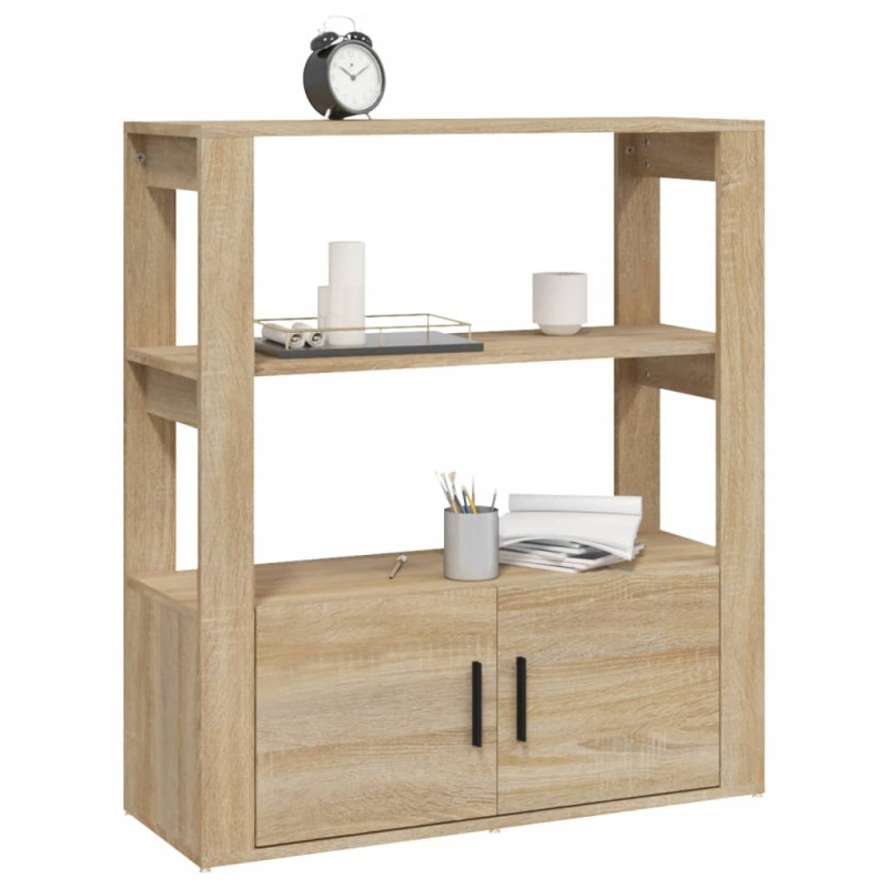Sideboard Sonoma-Eiche 80x30x90 cm Holzwerkstoff