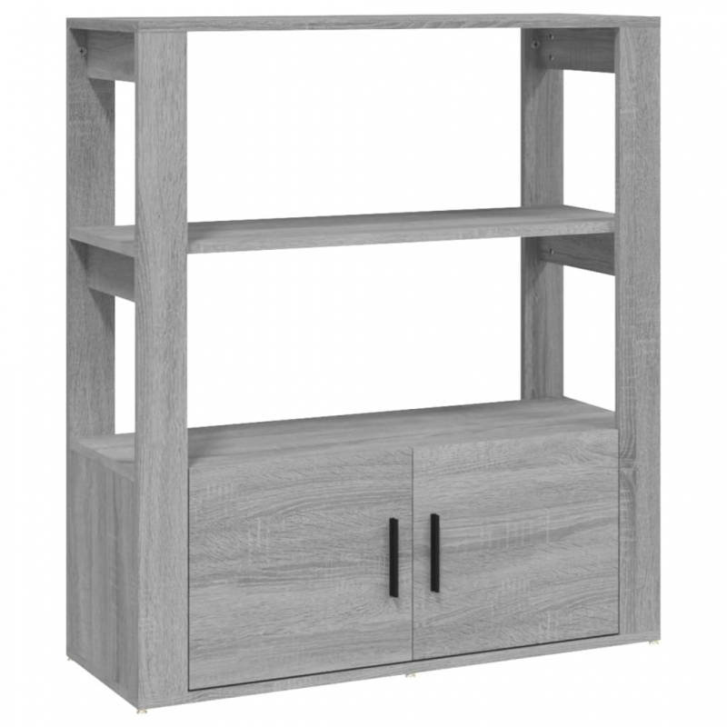 Sideboard Grau Sonoma 80x30x90 cm Holzwerkstoff
