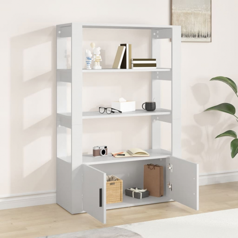 Sideboard Weiß 80x30x119,5 cm Holzwerkstoff