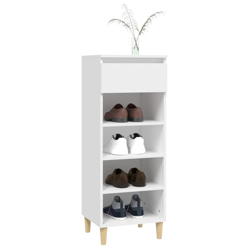 Schuhschrank Weiß 40x36x105 cm Holzwerkstoff