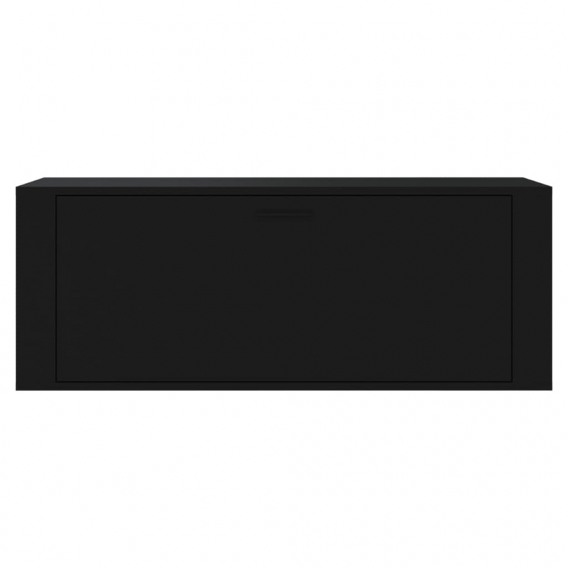 Wand-Schuhschrank Schwarz 100x35x38 cm Holzwerkstoff