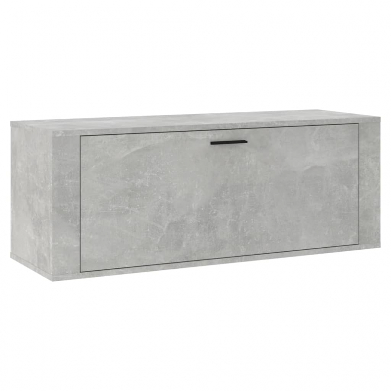 Wand-Schuhschrank Betongrau 100x35x38 cm Holzwerkstoff