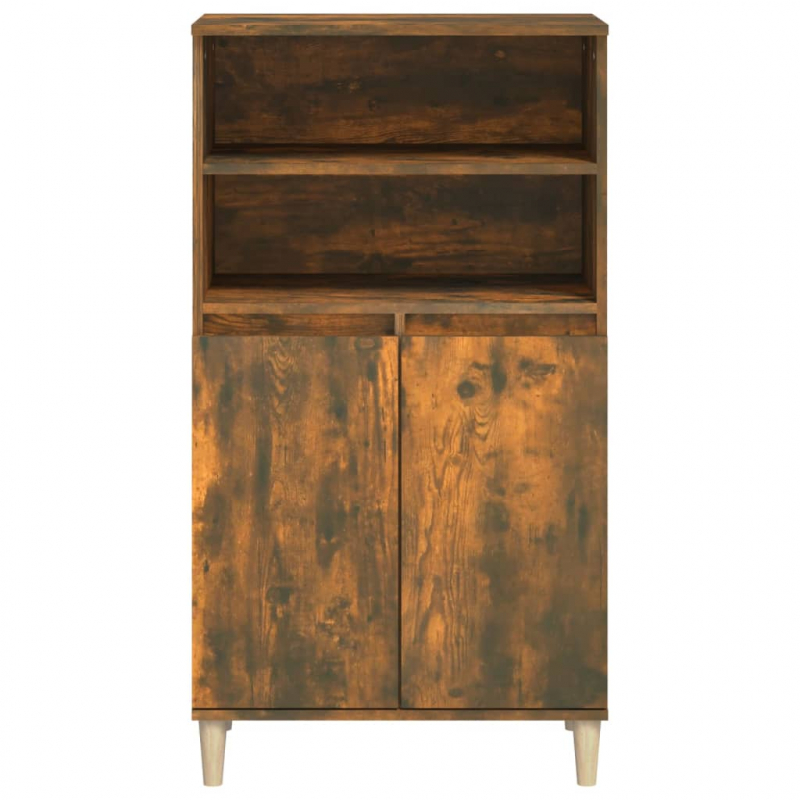 Highboard Räuchereiche 60x36x110 cm Holzwerkstoff