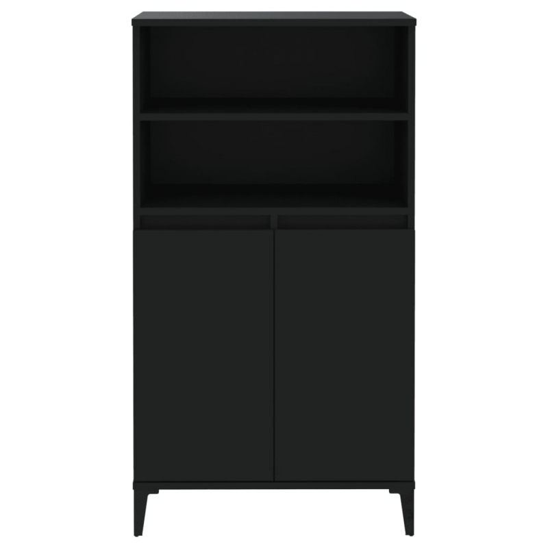 Highboard Schwarz 60x36x110 cm Holzwerkstoff