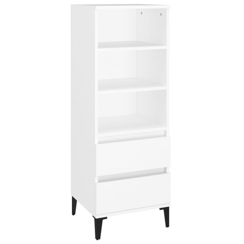 Highboard Weiß 40x36x110 cm Holzwerkstoff