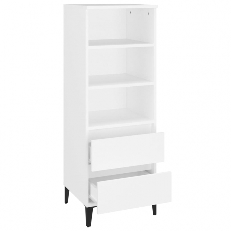 Highboard Weiß 40x36x110 cm Holzwerkstoff