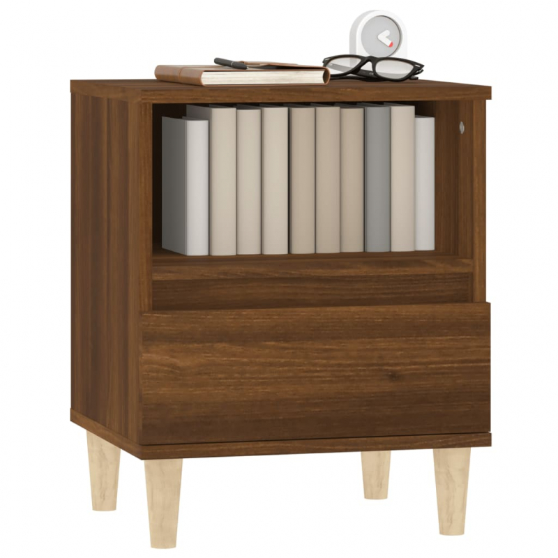 Nachttische 2 Stk. Braun Eichen-Optik 40x35x50 cm
