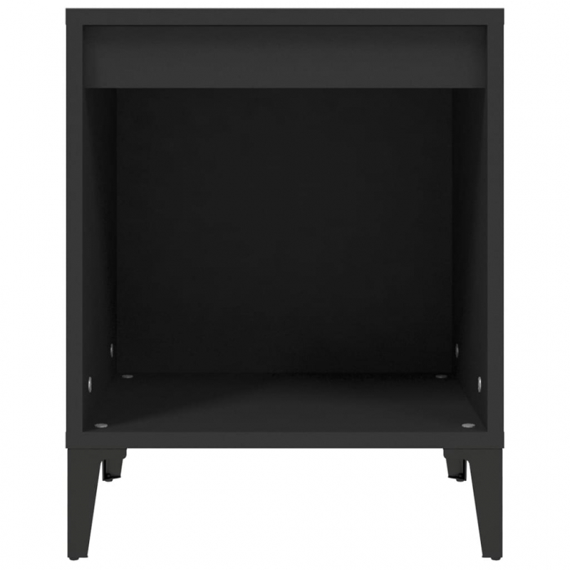 Nachttische 2 Stk. Schwarz 40x35x50 cm