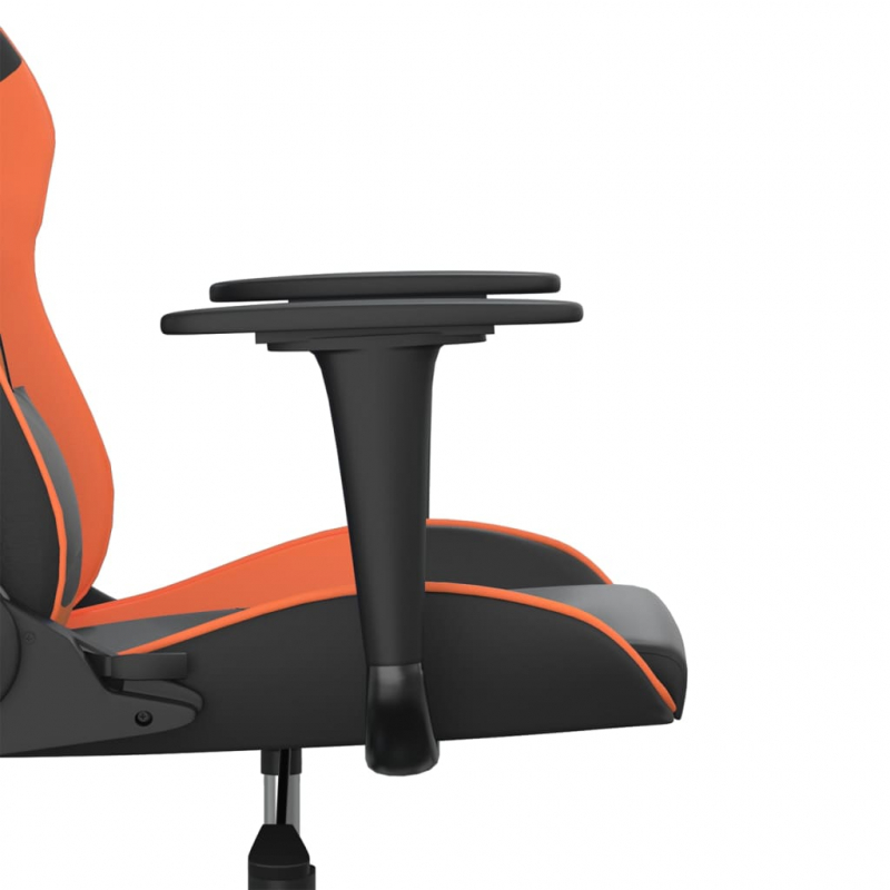 Gaming-Stuhl Schwarz und Orange Kunstleder