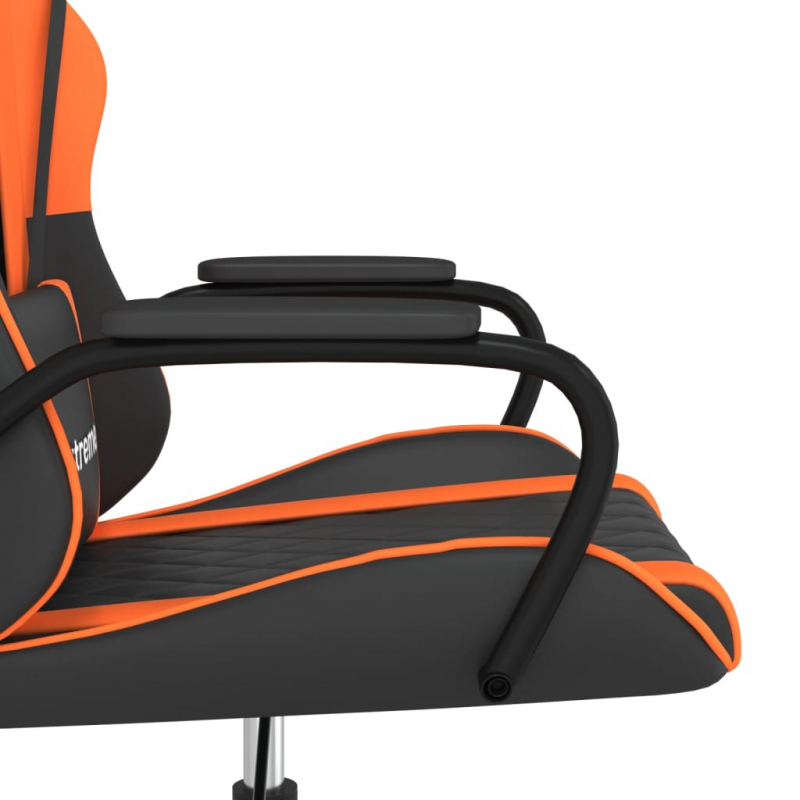 Gaming-Stuhl Schwarz und Orange Kunstleder