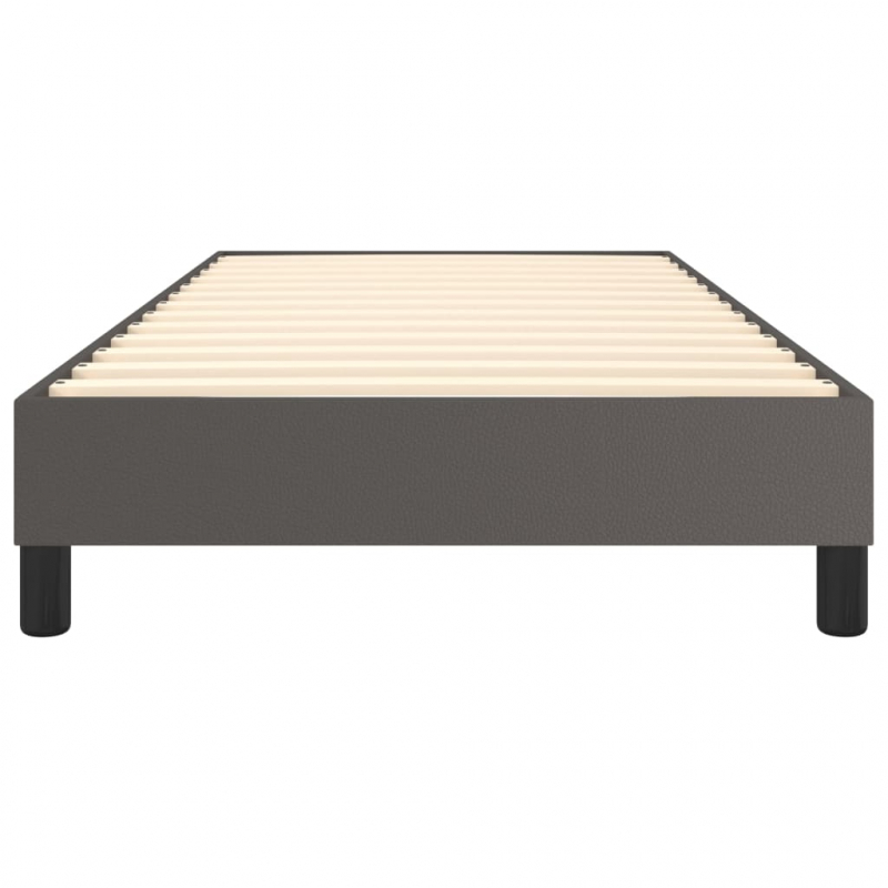Bettgestell Grau 90x200 cm Kunstleder