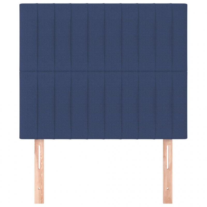 Kopfteile 2 Stk. Blau 100x5x78/88 cm Stoff