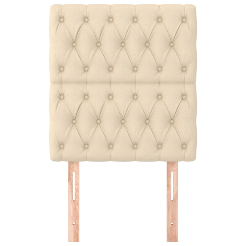 Kopfteile 2 Stk. Creme 80x7x78/88 cm Stoff
