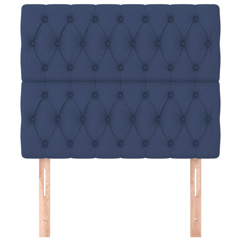 Kopfteile 2 Stk. Blau 100x7x78/88 cm Stoff
